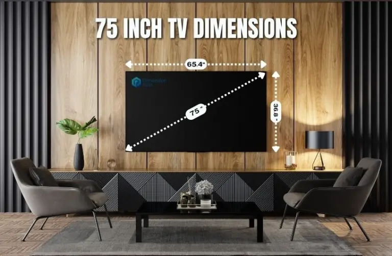 75 inch tv dimensions